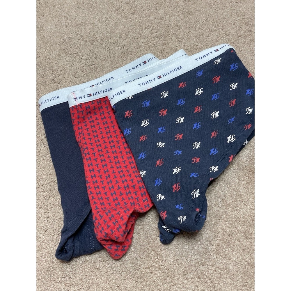 Tommy Hilfiger Red White Blue womens underwear Small 3 Pair